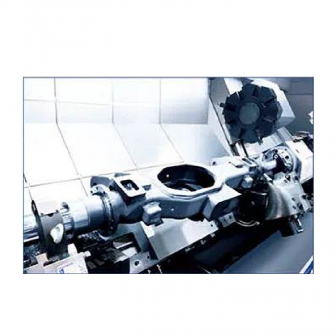 Horizontale CNC-Drehmaschine HTC50nm Fanuc-System Schrägbett CNC-Drehzentrum 7