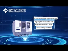 FANUC Hochsteifigkeit Hochdrehmoment CNC Drehmaschine HTC40B 45 Grad Integral Schrägbett CNC Drehmaschine für Metall