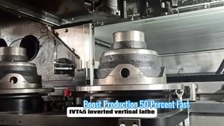 Automatisierte Produktionslinie IVT45, umgekehrte vertikale CNC-Drehmaschine für die Bearbeitung von Automobillagern