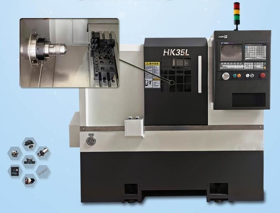 Einzelne Spindel CNC-Drehbank bearbeitet die HK35L-Messer-Reihen-Art maschinell, welche die Verarbeitung dreht