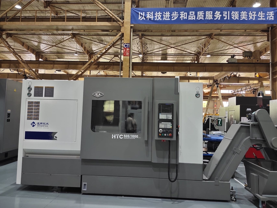 HTC50E 1000 horizontale Spindel der Schrägen-Bett CNC-Drehbank-Maschinen-GSK FANUC A2 8