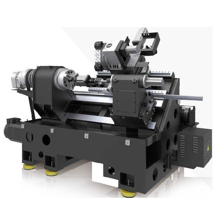 3 Achsen Schrägbett CNC-Metalldrehzentrum HTC63n Schwerlast-Horizontale Drehmaschine