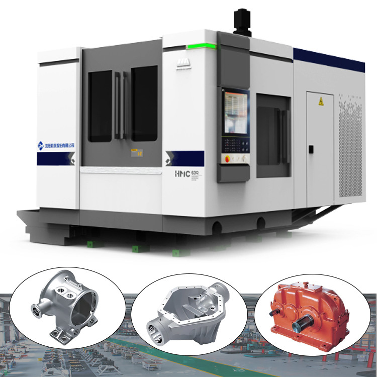 HMC80Q Metall 3-Achsen Horizontales Bearbeitungszentrum Fräsen Bohren Bohren Tapping Maschine