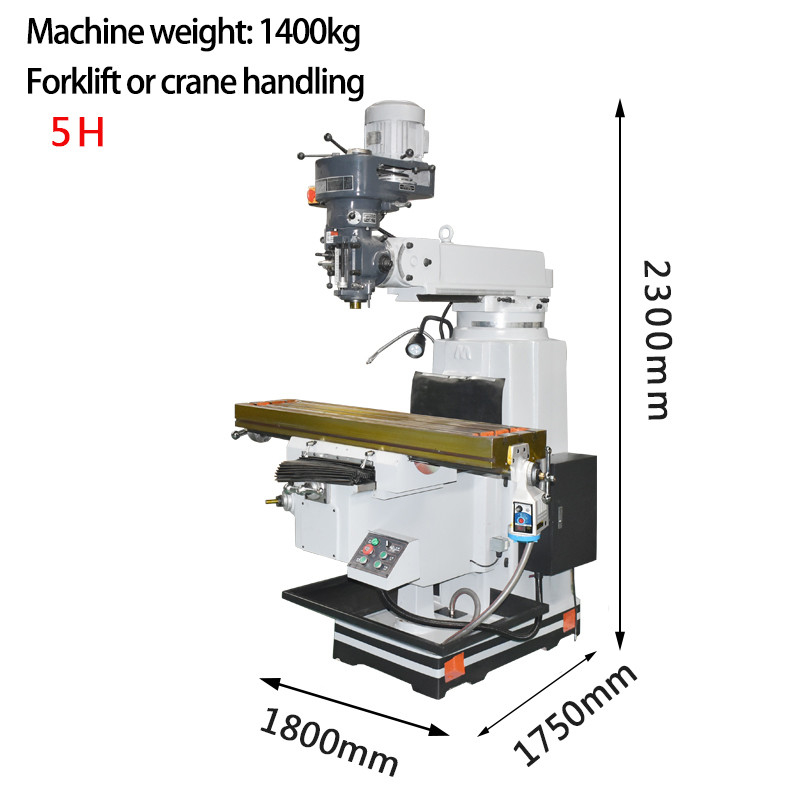 Maschine mit Turm 5H Fräskopf Tisch Größe 1370x305 Turm Fräsmaschine