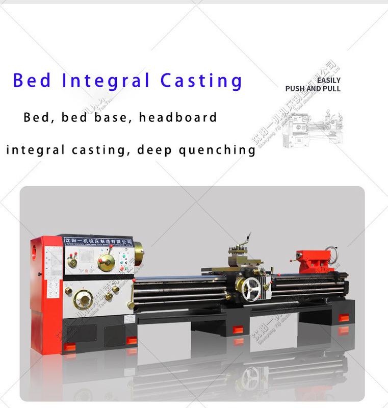 CW6180D Universal-Metall-Handwerkzeug Drehdrehmaschine Breite des Bettes 550mm Horizontale Lücke Bett Drehmaschine