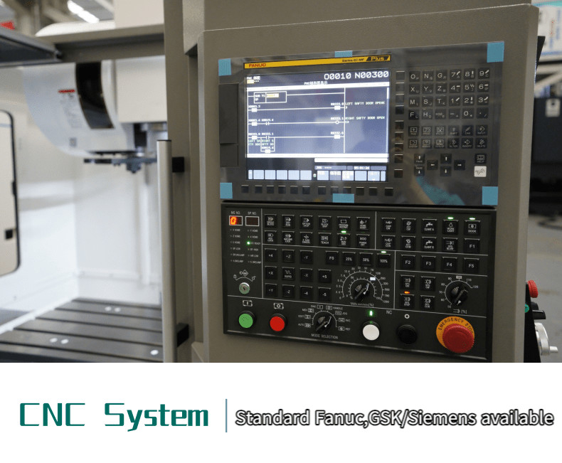 SMTCL VMC1100B 4 Achsen CNC-Fräsmaschine für Metalle Fanuc-Controller 3 Achsen vertikaler Bearbeitungszentrum