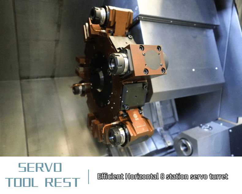 SMTCL CNC Drehmaschine FANUC 3-Achsen Drehmaschine Fräsmaschine Combo T5.2-1000Q Schrägbett Drehmaschine