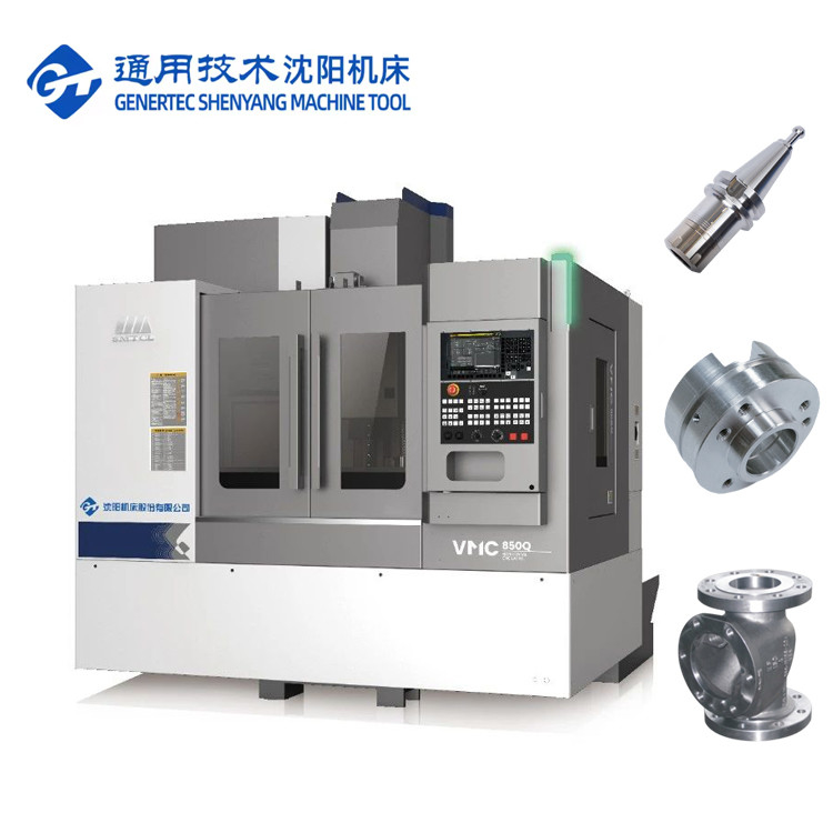 SMTCL 4-Achsen-CNC-Fräsmaschine VMC1000Q Hochpräzisions-Aluminiumlegierung Vertikalbearbeitung Zentrum