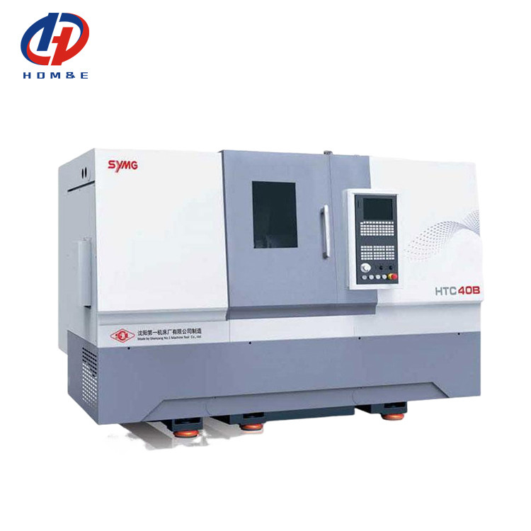 FANUC Hochsteifigkeit Hochdrehmoment CNC Drehmaschine HTC40B 45 Grad Integral Schrägbett CNC Drehmaschine für Metall