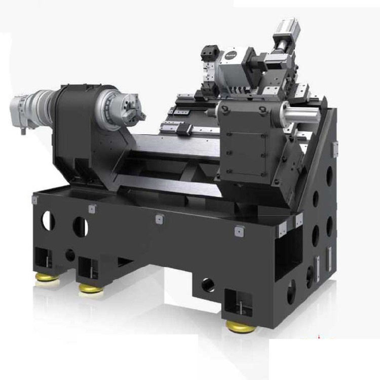 FANUC Hochsteifigkeit Hochdrehmoment CNC Drehmaschine HTC40B 45 Grad Integral Schrägbett CNC Drehmaschine für Metall