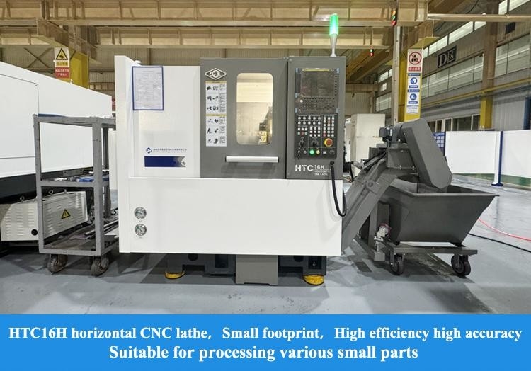 SMTCL Kleinteilebearbeitung HTC16H Metall Schrägbett CNC Drehmaschine 8 Stationen Horizontale CNC Drehmaschinen