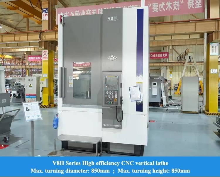 SMTCL Großmetallvertikale CNC-Drehmaschine V8H Max. Schneidhöhe 850mm Fanuc CNC-Fräsenvertikale Drehmaschine