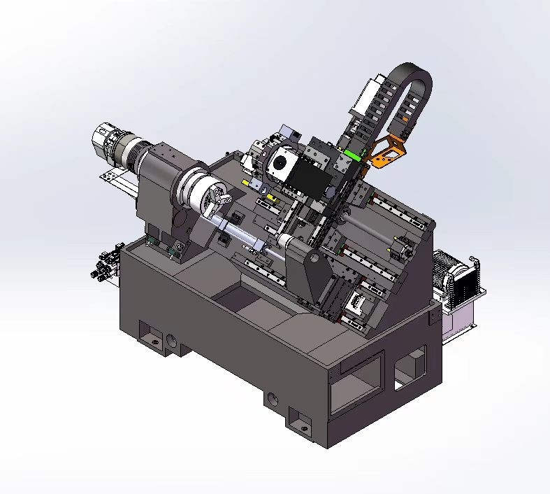 Wirtschaftliche CNC-Drehmaschine T300 GSK-Controller Programmierbares Hydraulic Tailstock Horizontales Schrägbett CNC-Drehmaschine