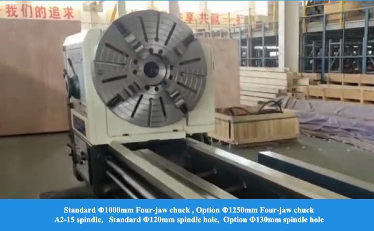 12 Meter Drehmaschine CW61125D Lastlager 6T Spindel Bohrdurchmesser 120mm Schwere manuelle Drehmaschine