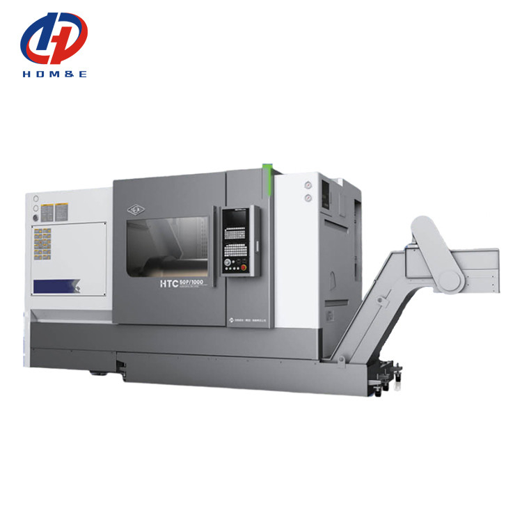 SMTCL Universal CNC Horizontale Drehmaschine HTC50Q Hochdrehmoment Spindel Schweres Schrägbett CNC Drehmaschine