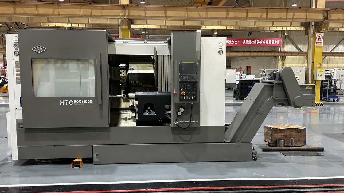 SMTCL Universal CNC Horizontale Drehmaschine HTC50Q Hochdrehmoment Spindel Schweres Schrägbett CNC Drehmaschine