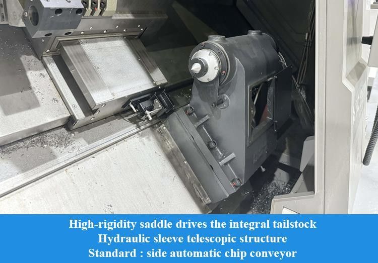 Hohe Steifigkeit Hard Rail CNC Drehzentrum HTC40Sm A2-8 Spindel Schweres Schneiden CNC Drehzentrum