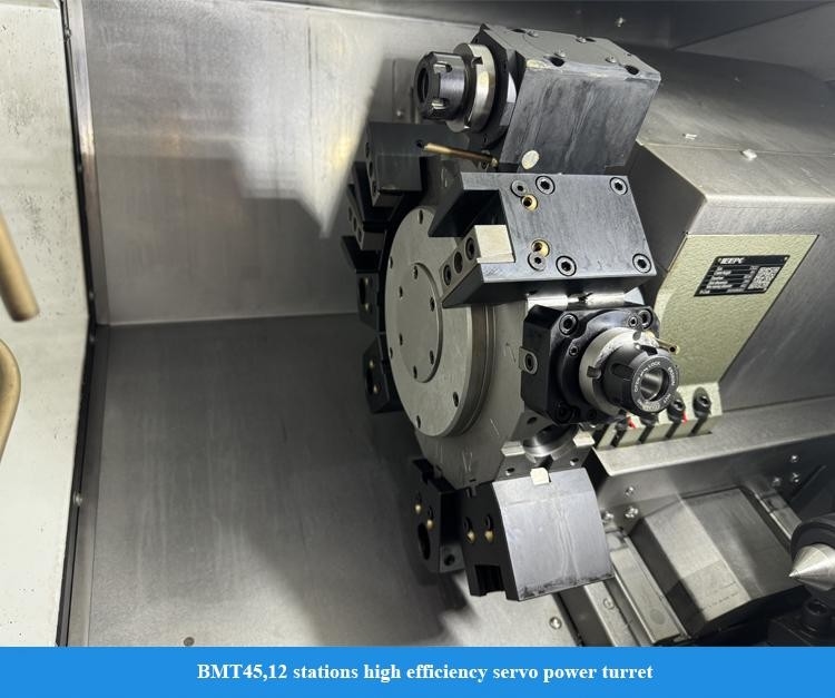 SMTCL CNC-Drehmaschine mit automatischem Laden und Entladen HTC30Hm 12-Stations-Stromturm Horizontales Drehzentrum