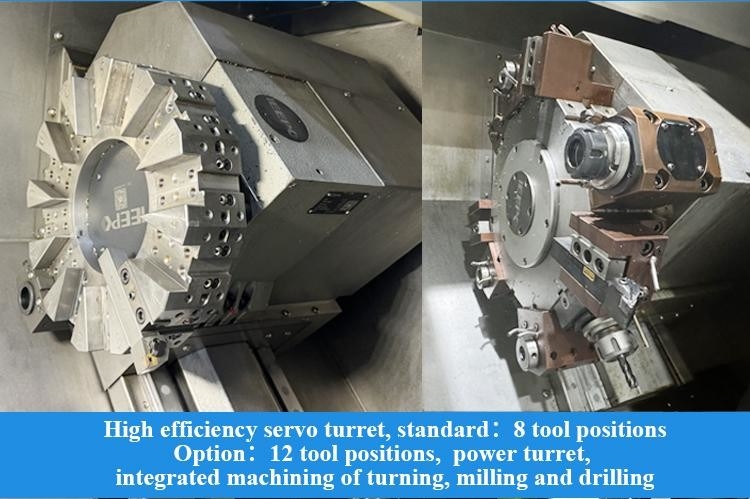 Präzisions-CNC-Drehmaschine mit großem Spindelbereich HTC40Q BMT55 Power-Revolver Schrägbett-CNC-Drehmaschine mit Y-Achse