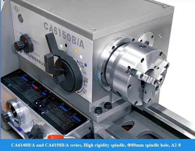 Hochpräzision CA6140B/A Metalldrehmaschine 3 Kiefer Chuck Horizontale Lücke Bett Manuelle Drehmaschine