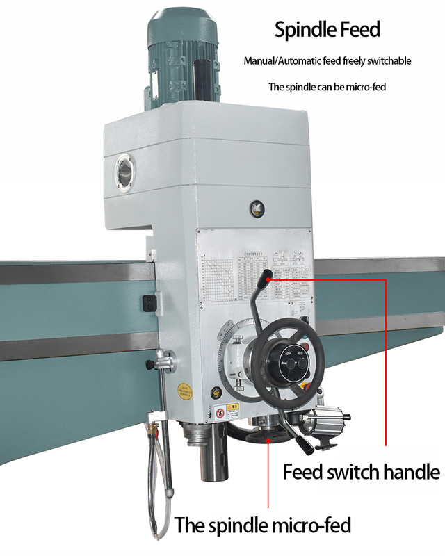 Radialbohrmaschine Z3050, manueller Vorschub, hydraulische Drehzahländerung, 50 mm Bohrungsdurchmesser, Radialbohrmaschine