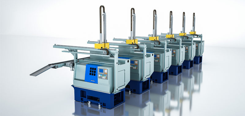 Automatic Production Line HTCSY50-S CNC Turning Center Automated Loading and Unloading CNC Lathe