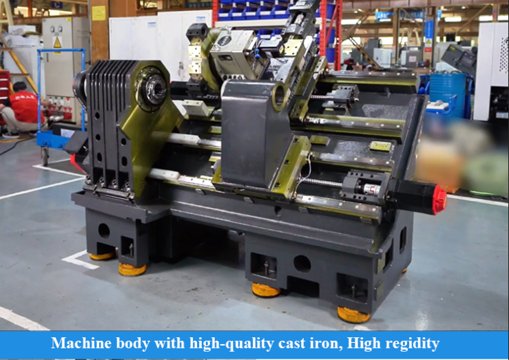Horizontale CNC-Drehmaschine mit 45-Grad-Schrägbett, 3000 U/min, Metallbearbeitungsdrehmaschinen T4C