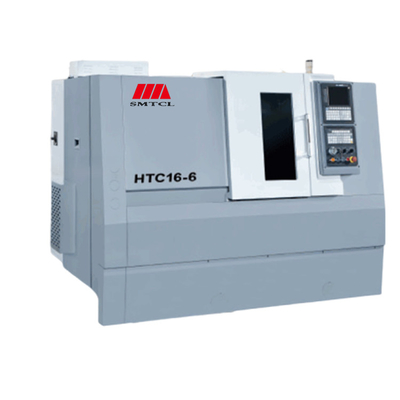 Hohe Positionierungsgenauigkeit Kleine CNC-Drehmaschine HTC16-6 Serie 45 Grad Schrägbett CNC-Drehmaschine